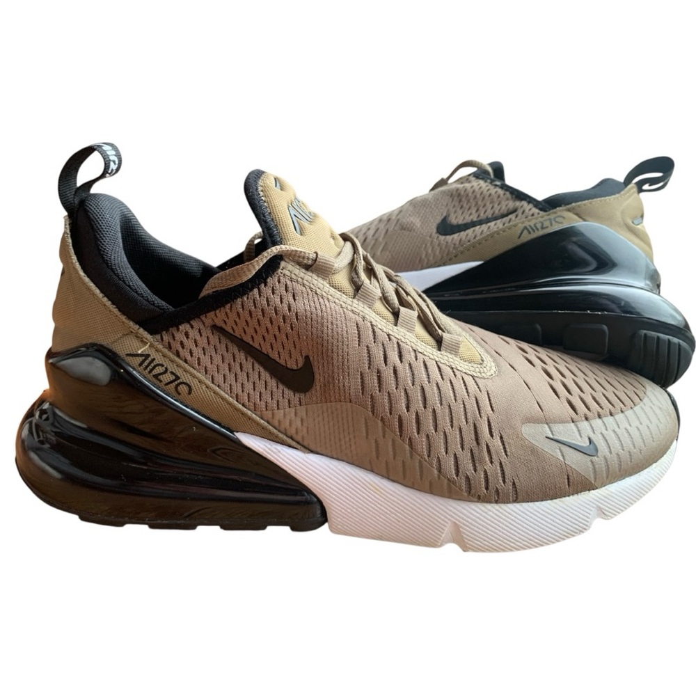 Nike Air Max 270 Brown Black & White Gym Running Workout Shoe Mens 8 Womens 9.5 - Picture 2 of 9